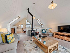 Fernseher, Kamin