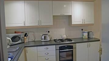Microwave, oven, dishwasher, high chair