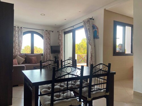 Serene 2-bedroom apartment in Cabo Negro with view of golf course