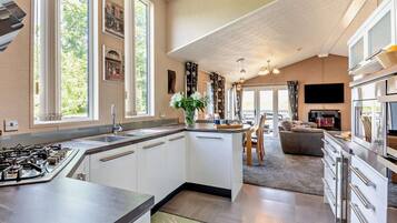 Dishwasher, highchair, cookware/dishes/utensils
