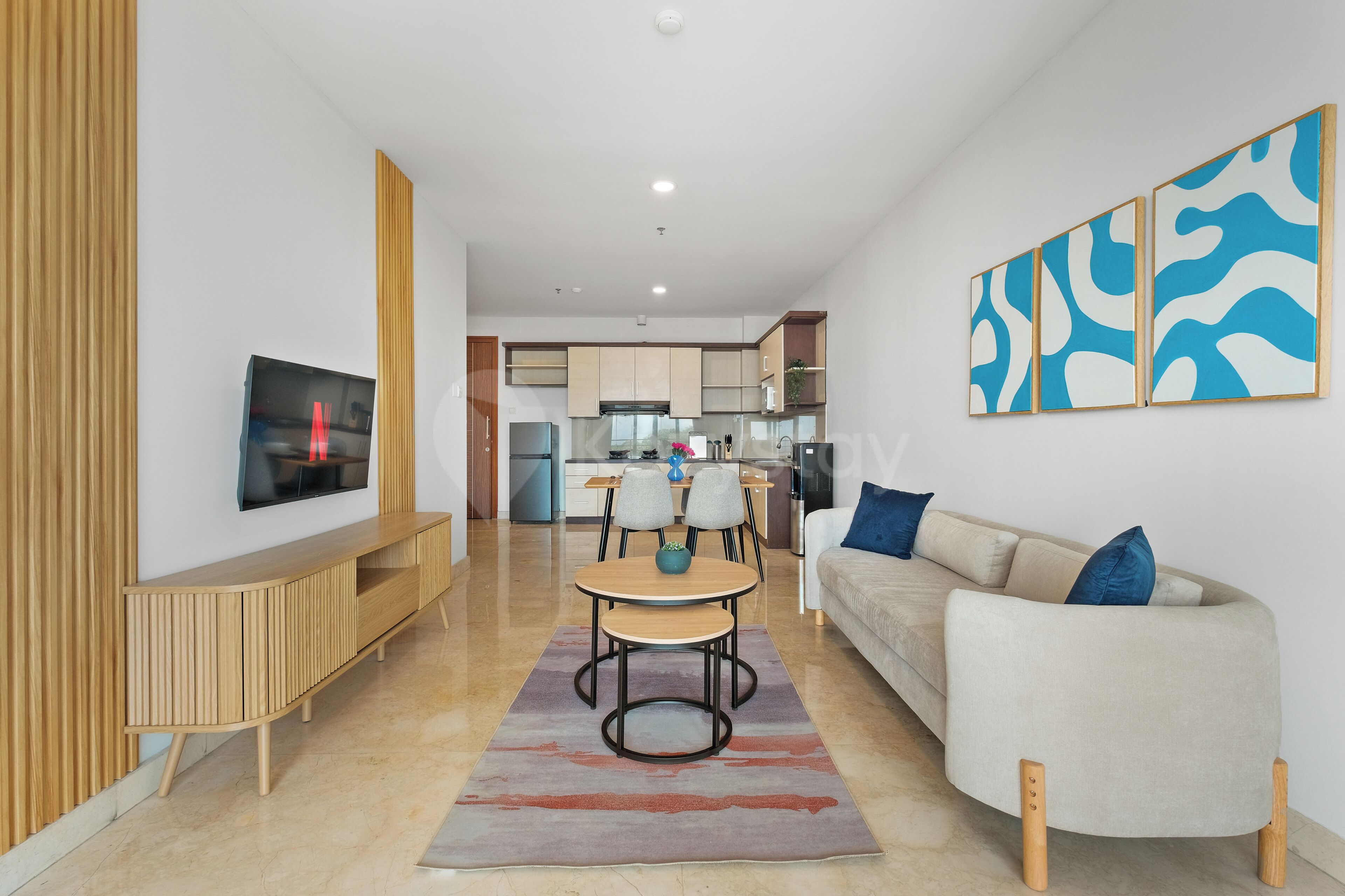 Apartment, 2 Bedrooms, City View | Living area