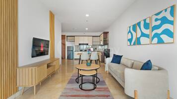 Apartment, 2 Bedrooms, City View | Living area