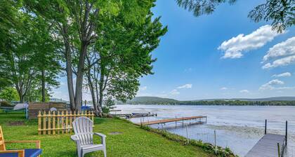 Fire Pit, Private Dock! Lamoka Lake Retreat