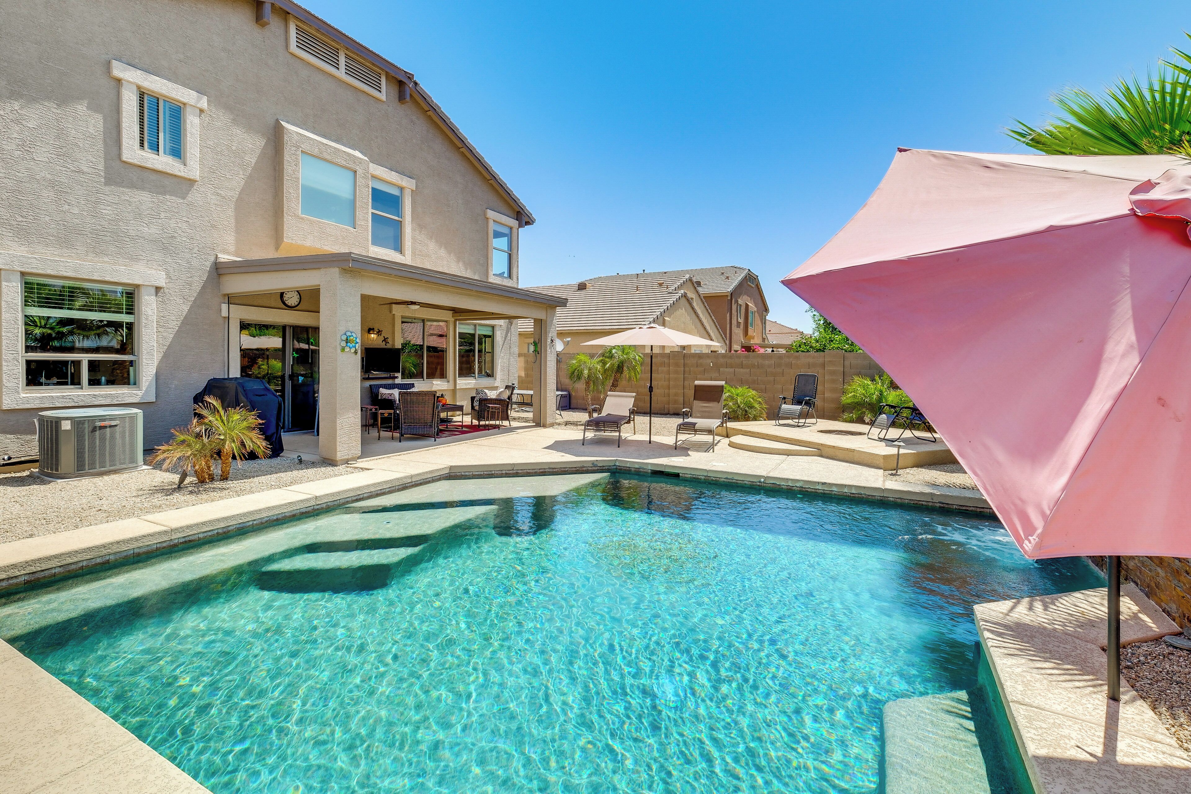 A heated pool