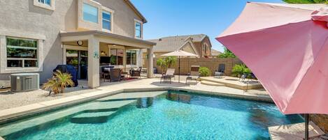 A heated pool