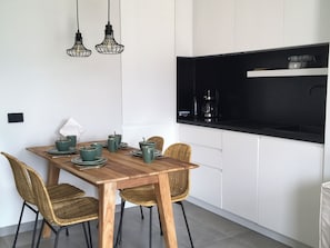 One-Bedroom Apartment Ground Floor with Private Terrace | Dining - Elsa Modern Apartments (Pogonia)