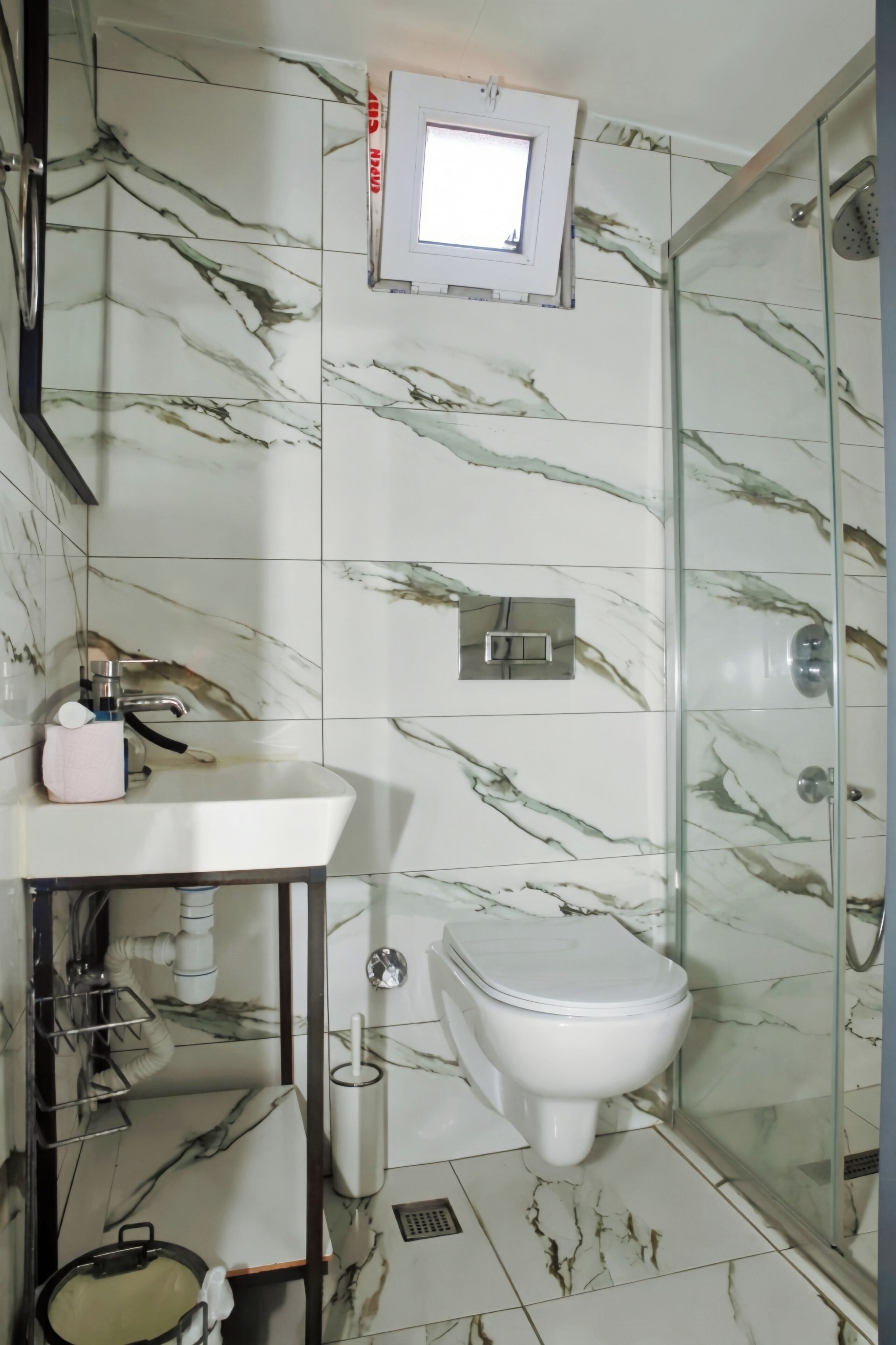 Eco-friendly toiletries, hair dryer, slippers, towels