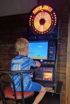 Game room - Group vacation rental at Pet'ch's Domaine du Reuze, with bike, bar, and laser tag options (Winnezeele)