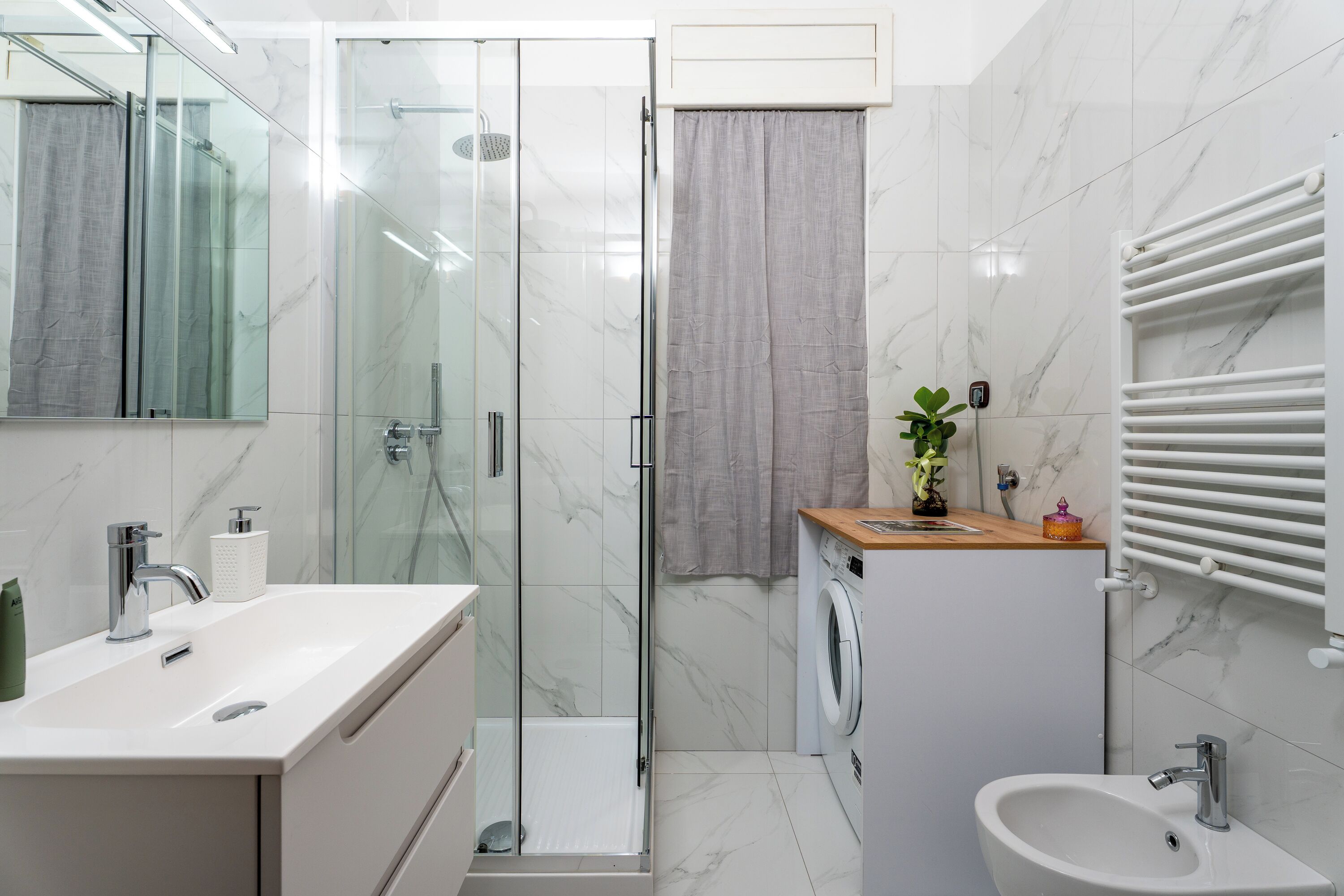 Apartment, Balkon, eingeschränkter Meerblick | Badezimmer