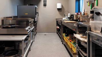 Espresso maker, fridge