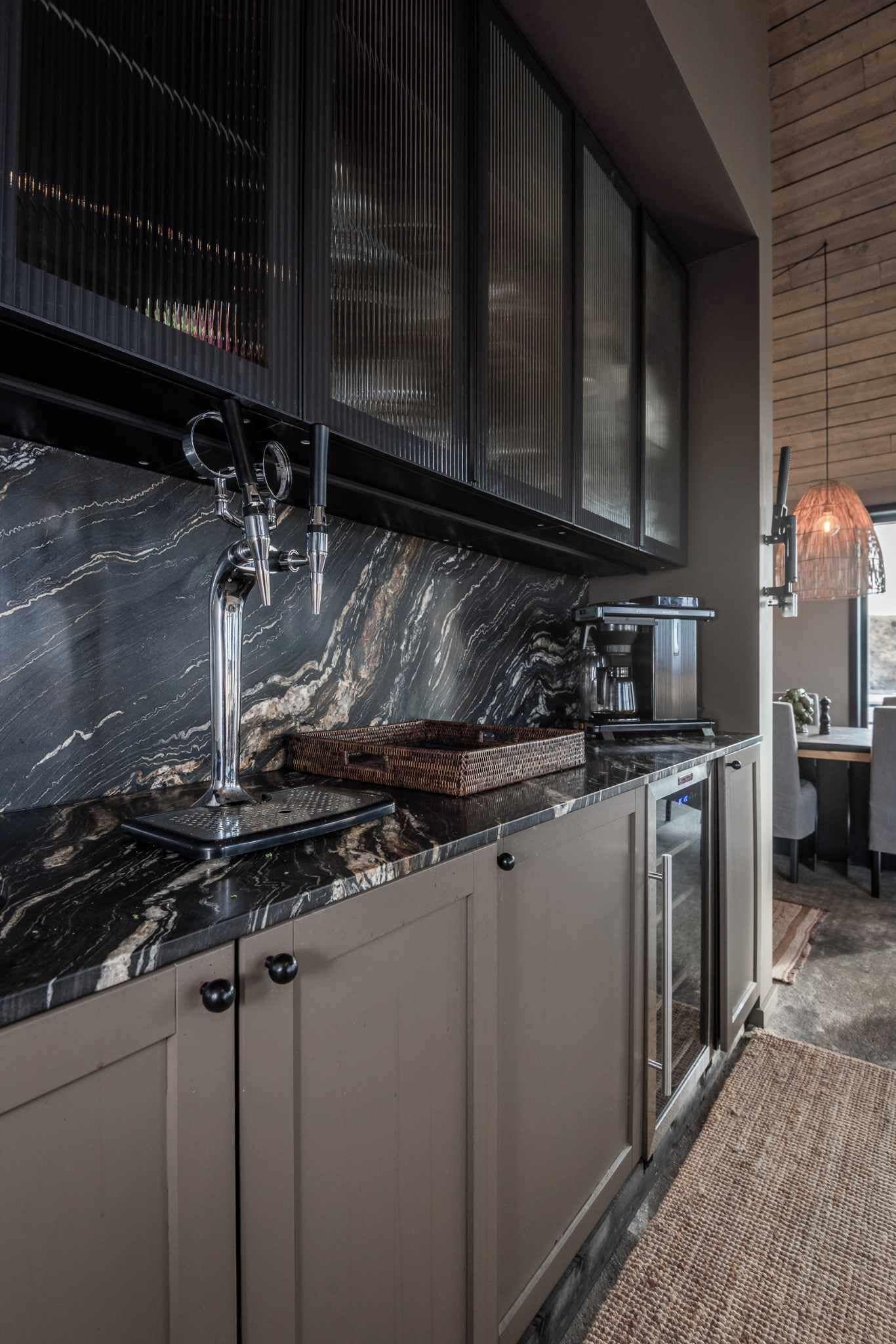 Espresso maker, fridge