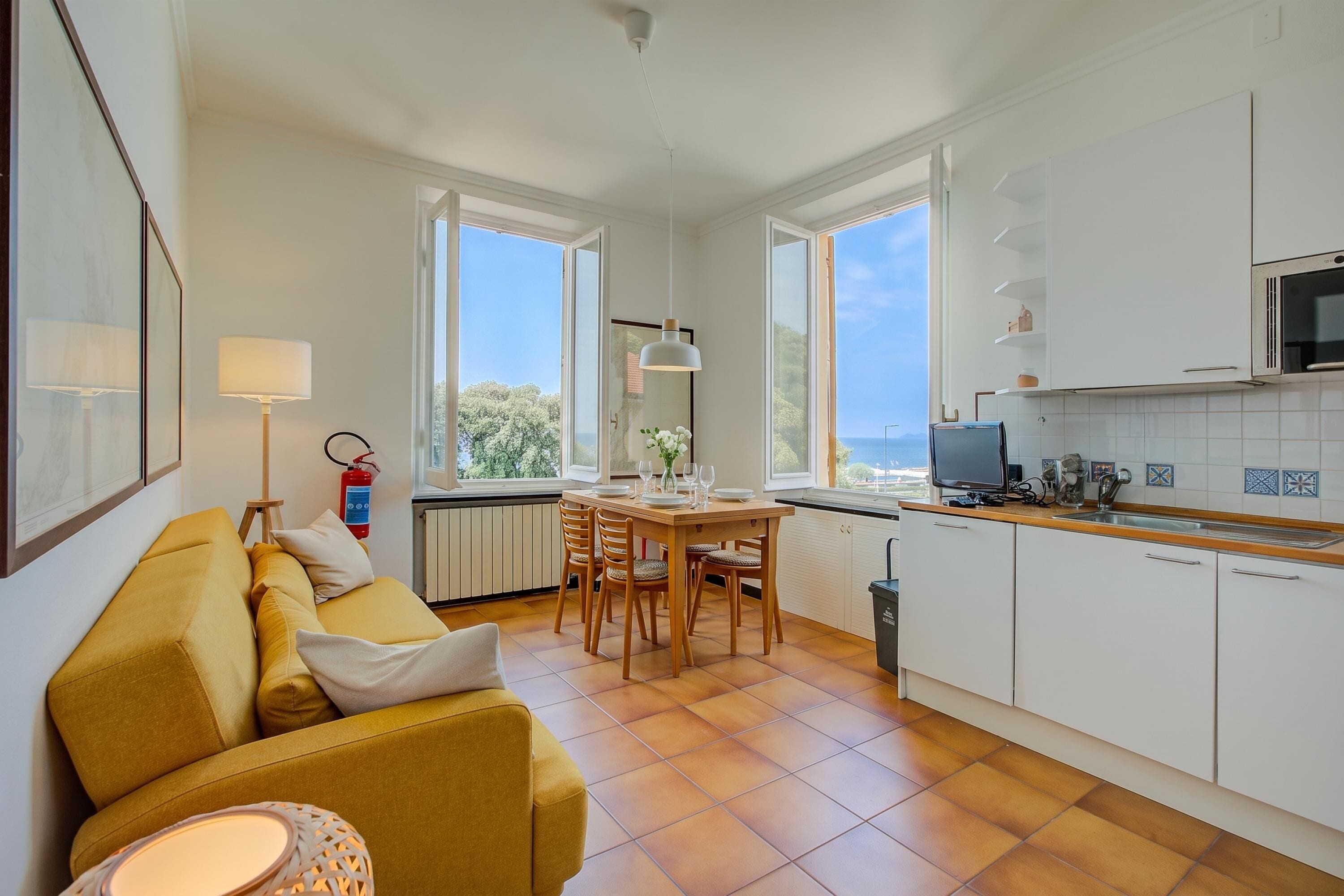 Appartement Standard, 2 chambres, four à micro-ondes (Respiro Di Mare Cavi Di Lavagna) | Coin séjour