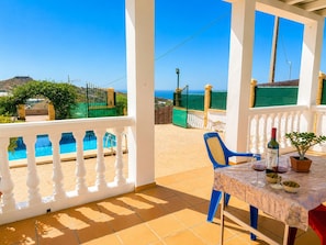 Outdoor dining - Cortijo las Flores with private pool in Torrox (Torrox Costa)