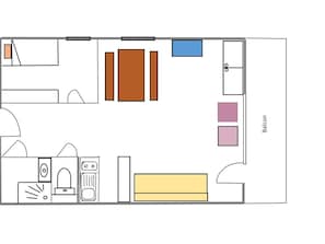 Floor plan - Cozy studio with parking - 4 guests (Arêches-Beaufort)