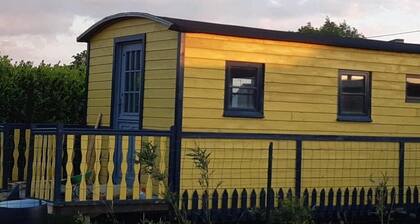 Rachel's Travel Trailer at Domaine du Reuze with a Hot Tub