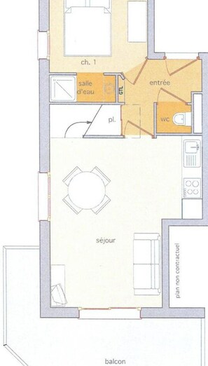 Floor plan - Great apartment, 8 guests in the heart of Arêches (Arêches-Beaufort)