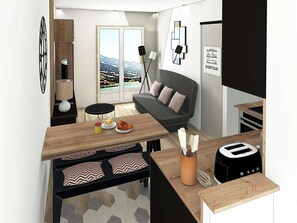 TV - Apartment in the village center - 6 guests (Arêches-Beaufort)