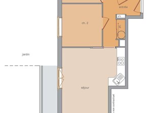 Floor plan - Cozy apartment - 6 guests (Arêches-Beaufort)