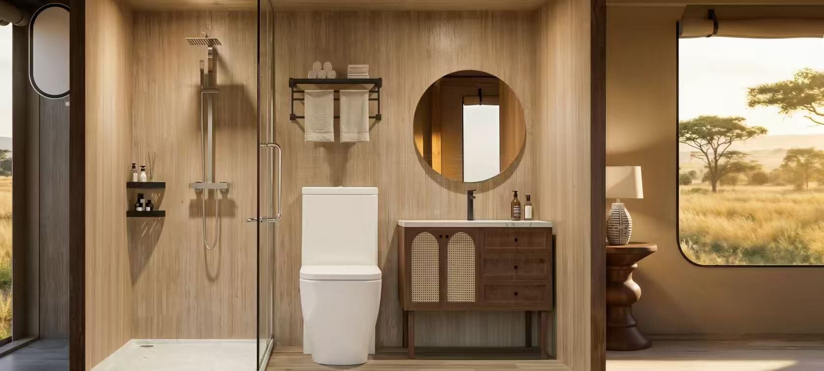 Classic Double or Twin Room, Garden View | Bathroom | Towels, soap, toilet paper