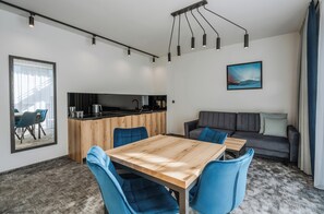 Family Apartment, Sauna | Private kitchen