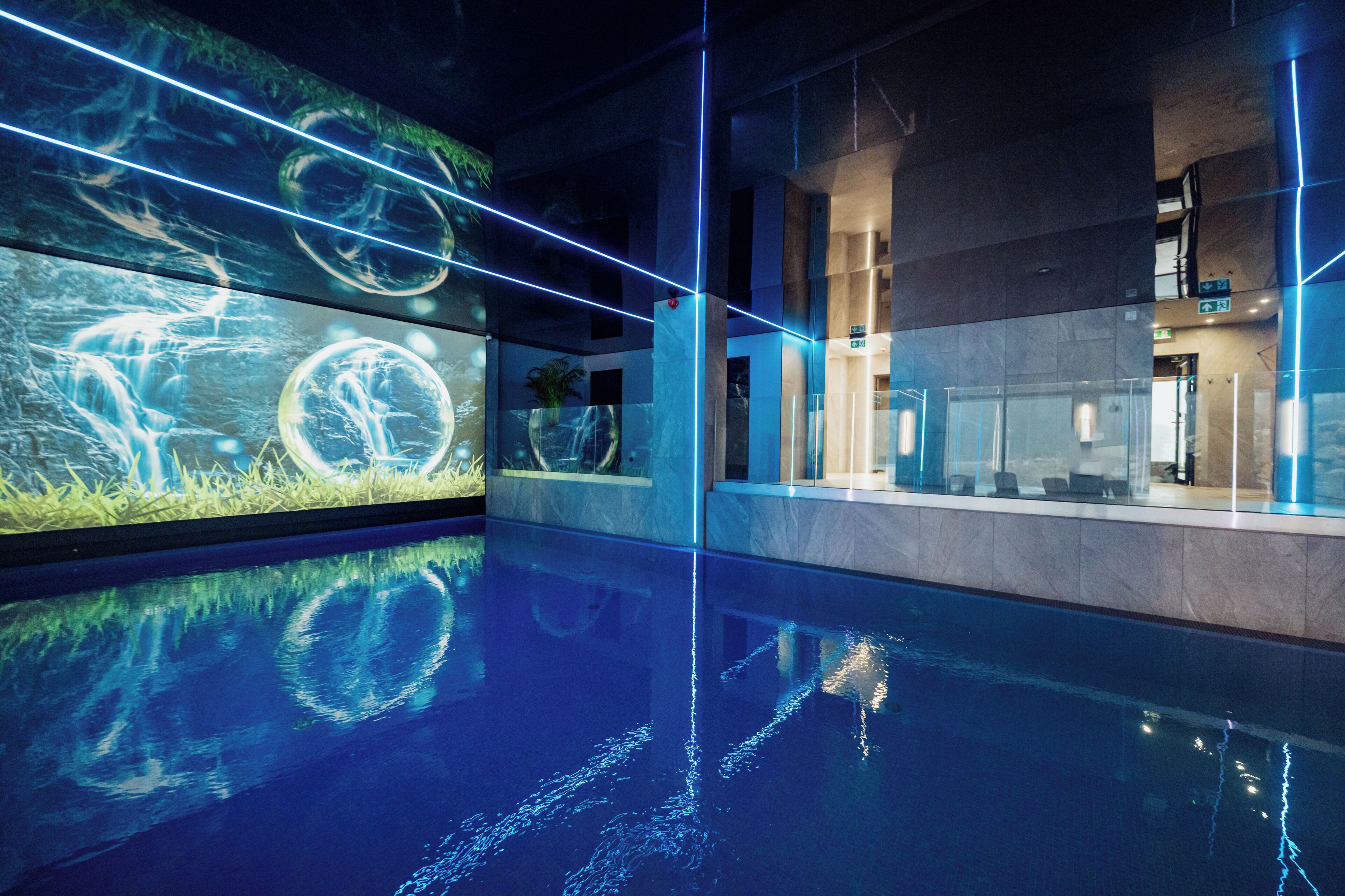 Indoor pool, seasonal outdoor pool