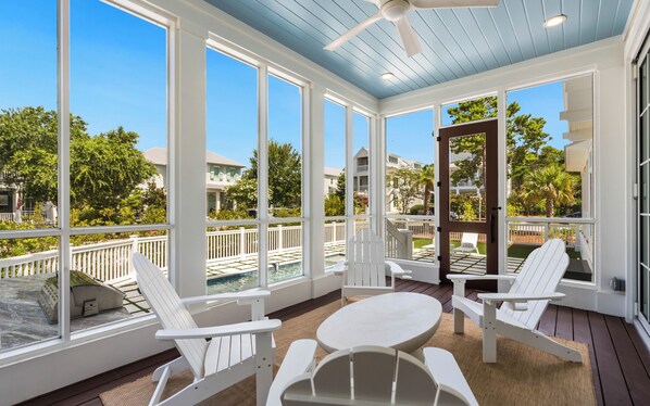 Terrace/patio - Morgan's Pearl @ 30A: Private Pool & Beach (Santa Rosa Beach)