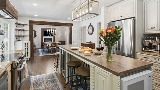 Unclassified image, 1 of 43, button - Escape to this private Hudson Valley estate featuring a seasonal HEATED pool, hot tub, hidden speakeasy, and room for up to 14 guests. Minutes from West Point, wineries, hiking, and Storm King perfect for family vacations and group getaways. ** (Salisbury Mills)