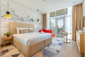 In-room safe, iron/ironing board, free WiFi, bed sheets - Serene Skyline View Studio Near JVT Park with Seamless Access to SMBZ Road (Dubai)