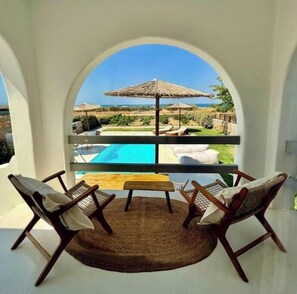 Property grounds - Noema Aura Luxury Villa | Private Pool & Panoramic Sea Views (Kastraki)