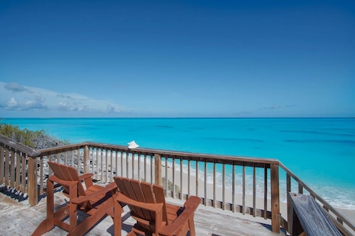 Greystone Villa: 7-Bedroom Oceanfront Luxury on a Private Exuma Beach