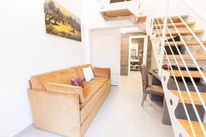 Living area - Vie Del Salento - Negramaro – Room with Whirlpool Bathtub (San Pancrazio Salentino)