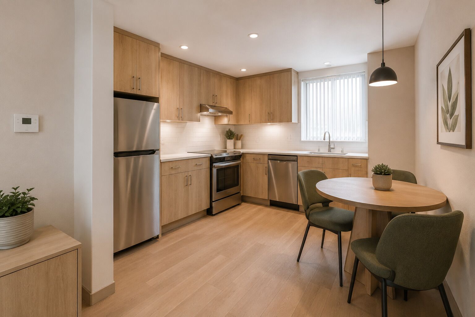 Classic Apartment | Private kitchen | Fridge, microwave, oven, stovetop