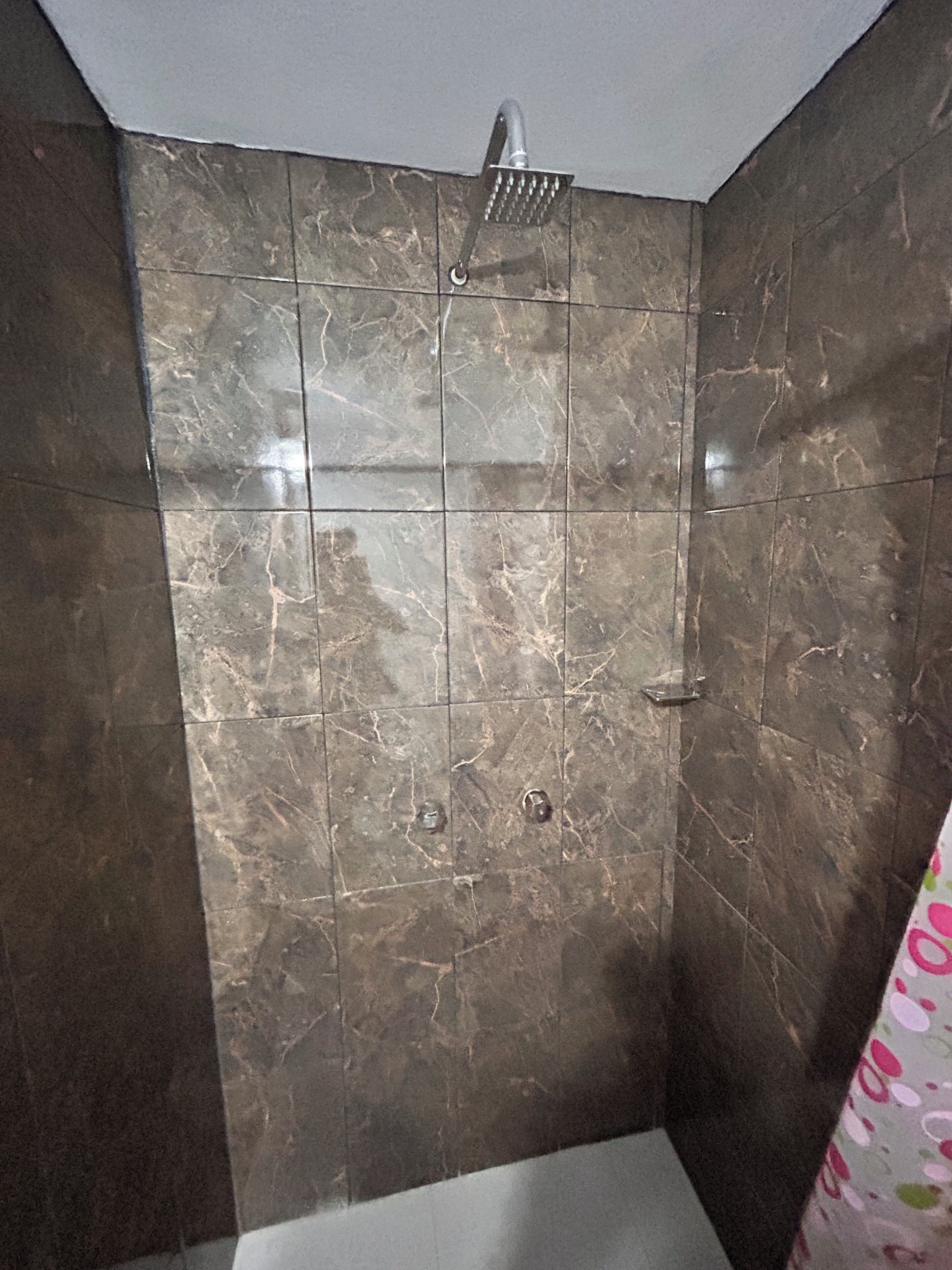 Habitación doble, patio | Baño | Regadera, toallas, shampoo, papel de baño 