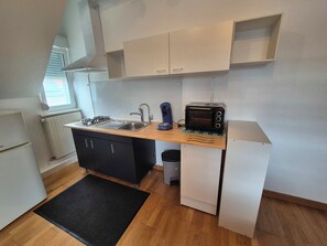 Coffee/tea maker, fridge, microwave, oven - Apartment with garden in Colmar (Colmar)