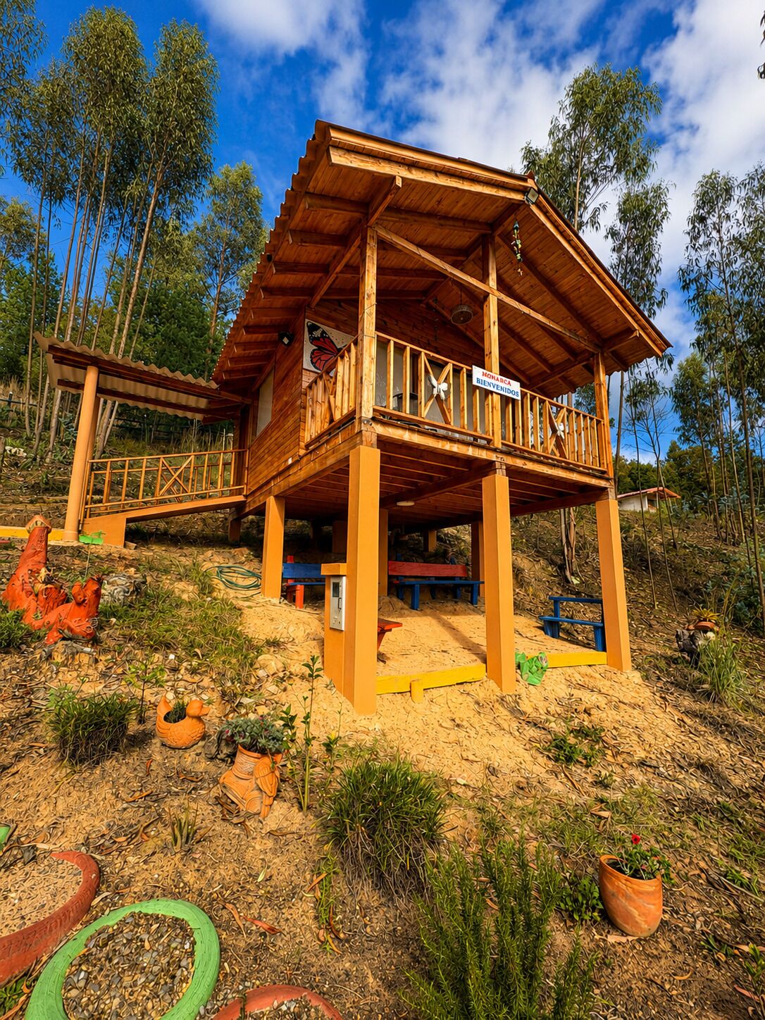 Cabaña Confort, balcón, vista a la montaña | Wifi gratis y ropa de cama 