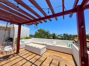 Terrace/patio - Peaceful 1bedroom studio with AC in charming Cabrera (Cabrera)