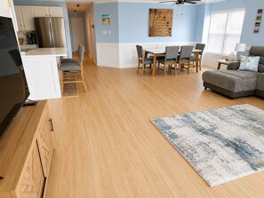 Living area - New 3BR Wildwood Condo • Sleeps 8 • Garage • Walk to Beach (Wildwood)