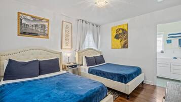 Double Room, 2 Double Beds, Patio, Courtyard View | Iron/ironing board, free WiFi