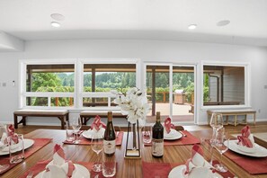 Dining - Tranquil Siltcoos Lakefront Gem w/ Luxurious Master Suite with View, Dock, EV Charger (West Lake)