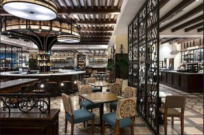 A bar area with seating, a counter, and a decorative partition. - PRICE DROP!
Beautiful Pueblo Bonito Sunset Beach Jr Suite! (Cabo San Lucas)