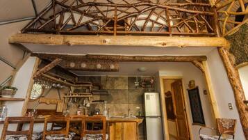 Superior Cabin, Patio, Mountain View | Private kitchen