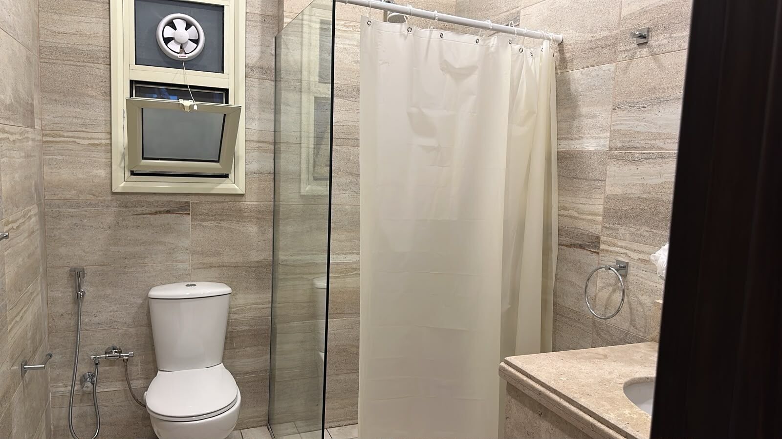 Towels, soap, toilet paper