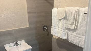 Towels, soap, toilet paper