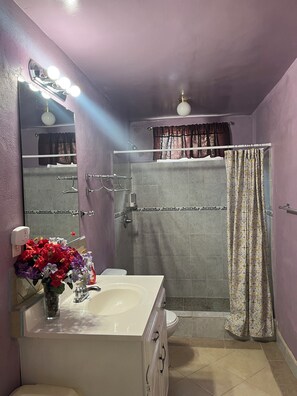 Shower, towels, soap, shampoo - 9-Bedroom Ocean View Home in Vista Marina for Large Groups (Vista Marina)