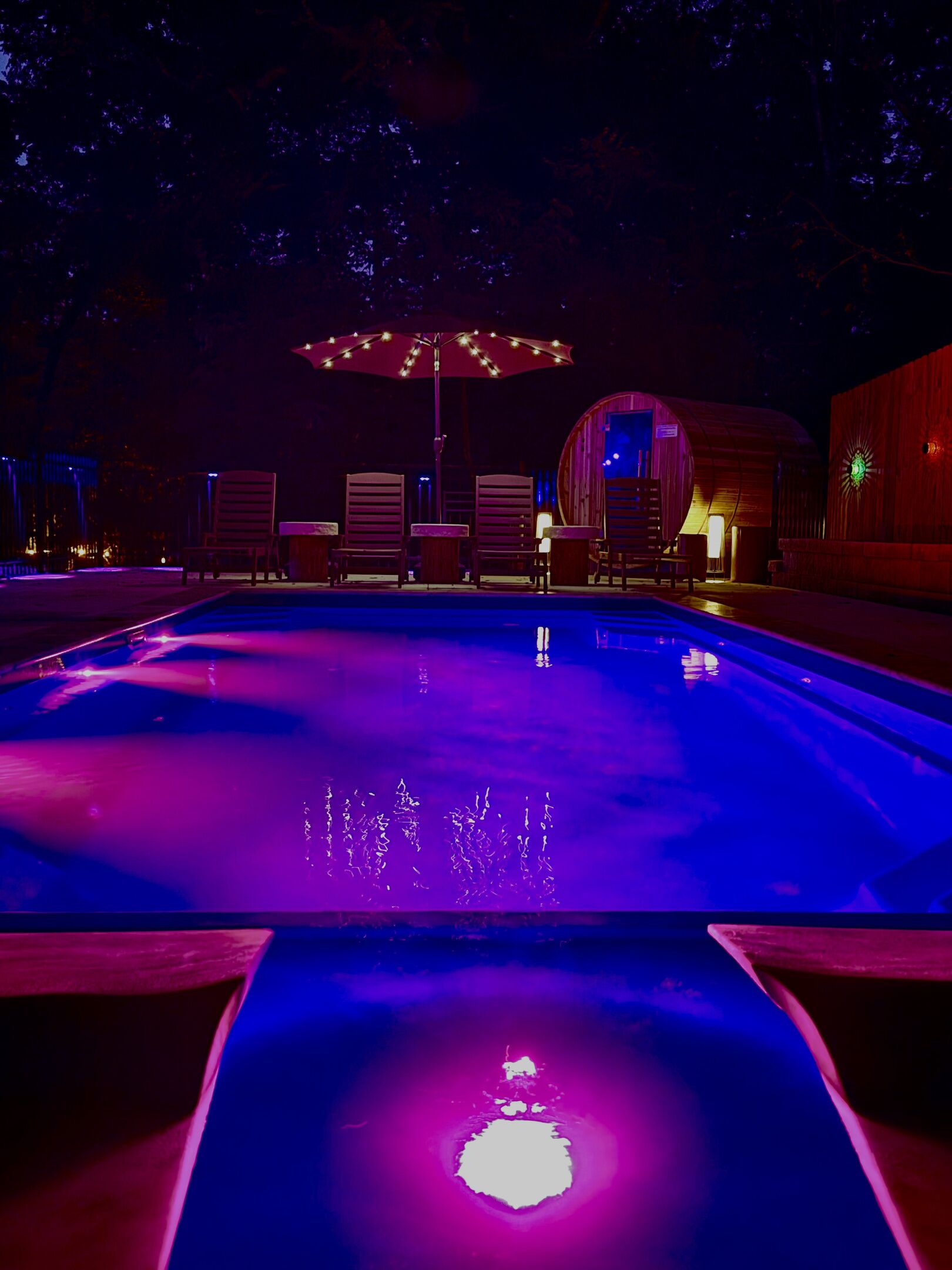A heated pool