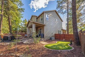 Exterior - Cozy Flagstaff Retreat with Hot Tub, Fire Pit, & Putting Green! (Flagstaff)