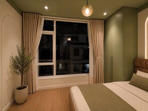Luxe tweepersoonskamer, uitzicht op stad