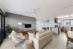 Living Room - Peaceful 2-Bed Apartment with Private BBQ Balcony (Rosebery)
