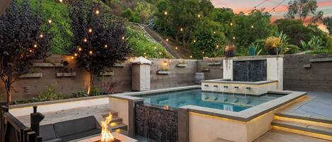 Outdoor pool, a heated pool