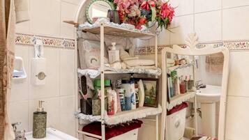 Towels, soap, toilet paper